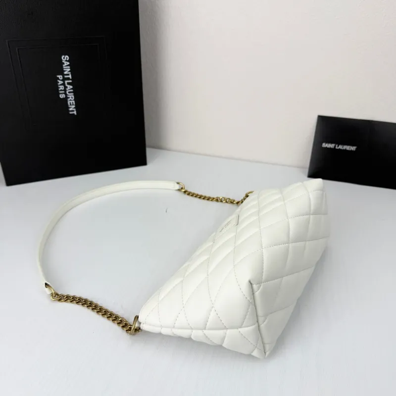 Saint Laurent White Quilted Shoulder Bag 755979 - Image 4