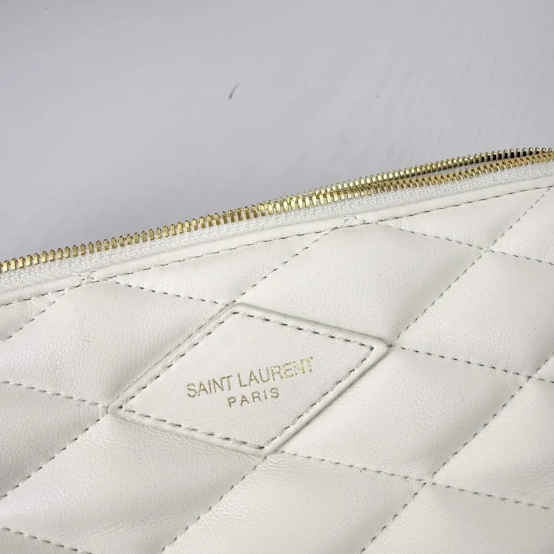 Saint Laurent White Quilted Shoulder Bag 755979 - Image 6