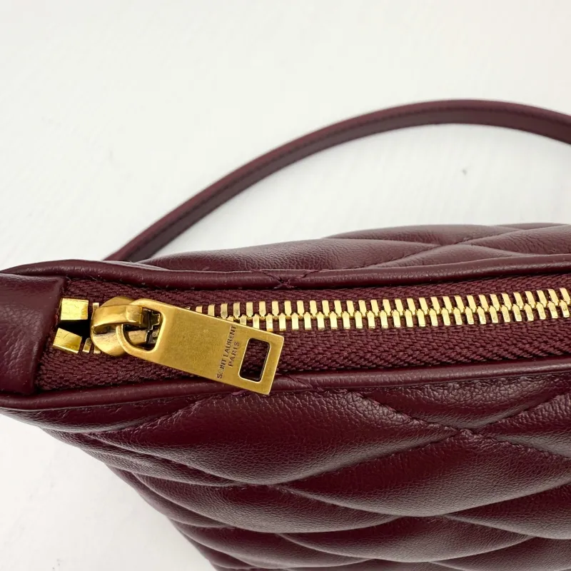 Saint Laurent Burgundy Quilted Shoulder Bag 755979 - Image 7
