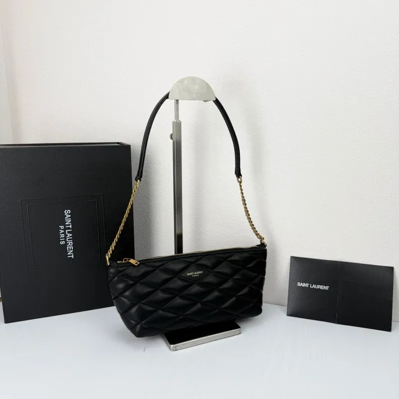 Alternative view of Saint Laurent Black Quilted Shoulder Bag 755979