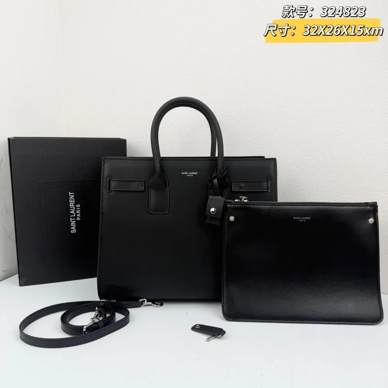 Saint Laurent Black Top Handle Bag 324823