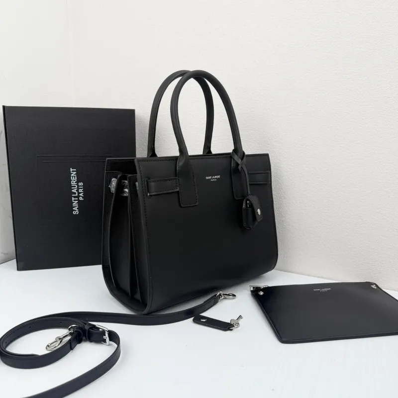 Alternative view of Saint Laurent Black Top Handle Bag 377183 Size 26x22x13.5cm