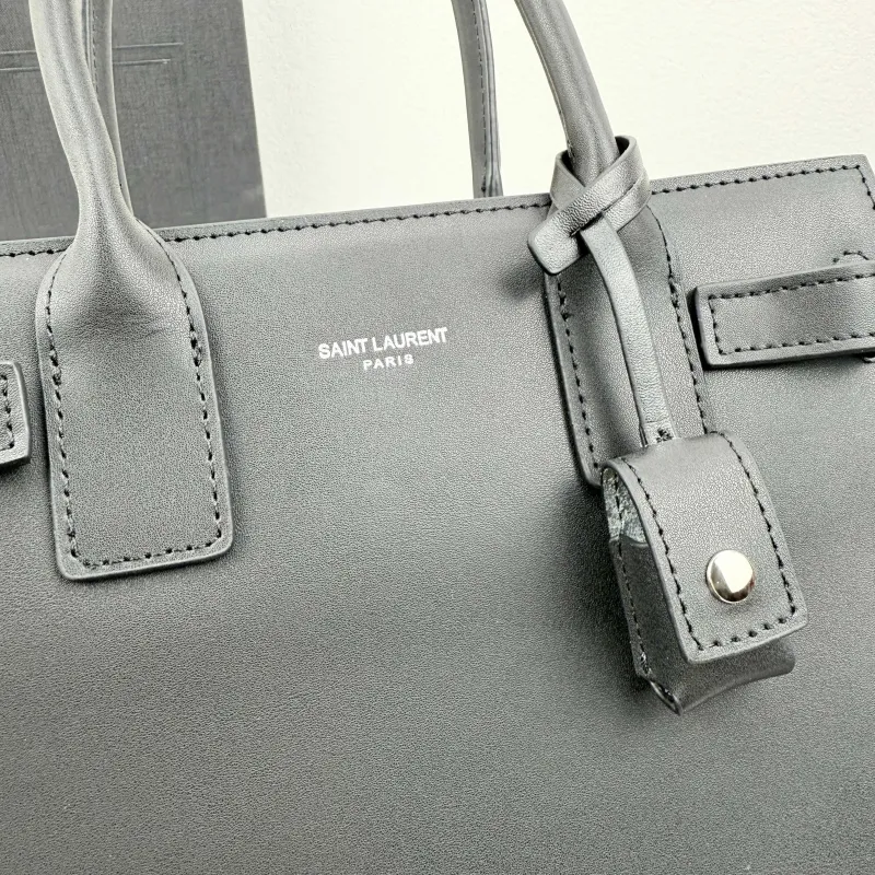 Saint Laurent Black Top Handle Bag 377183 Size 26x22x13.5cm - Image 5