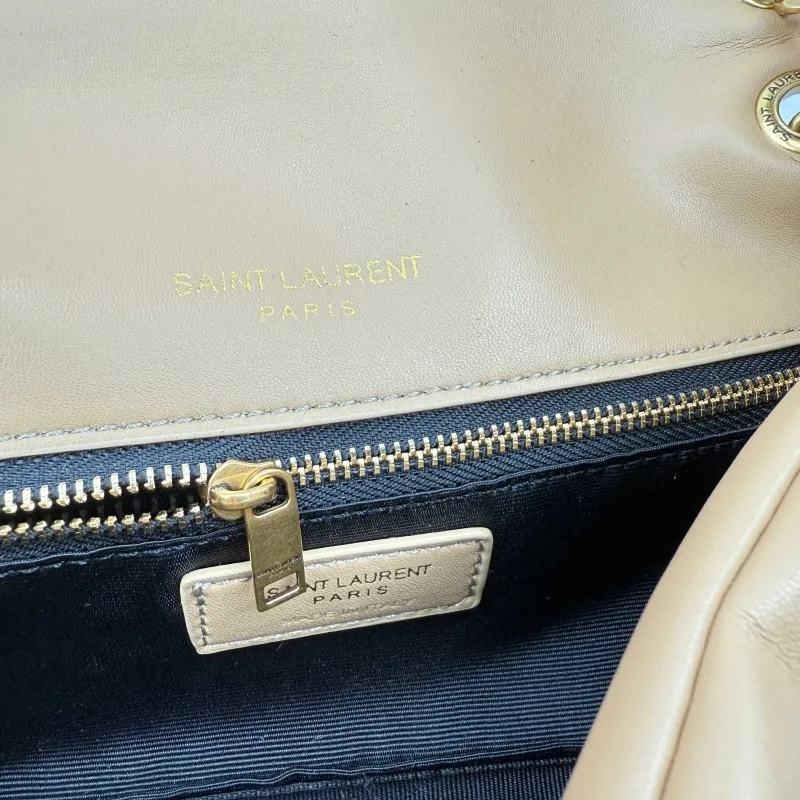 YSL Beige Chain Shoulder Bag 327 - Image 8