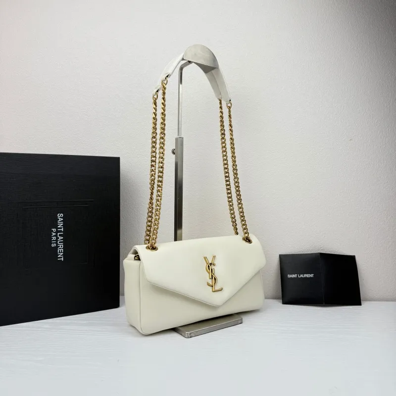 Alternative view of Saint Laurent White Chain Shoulder Bag