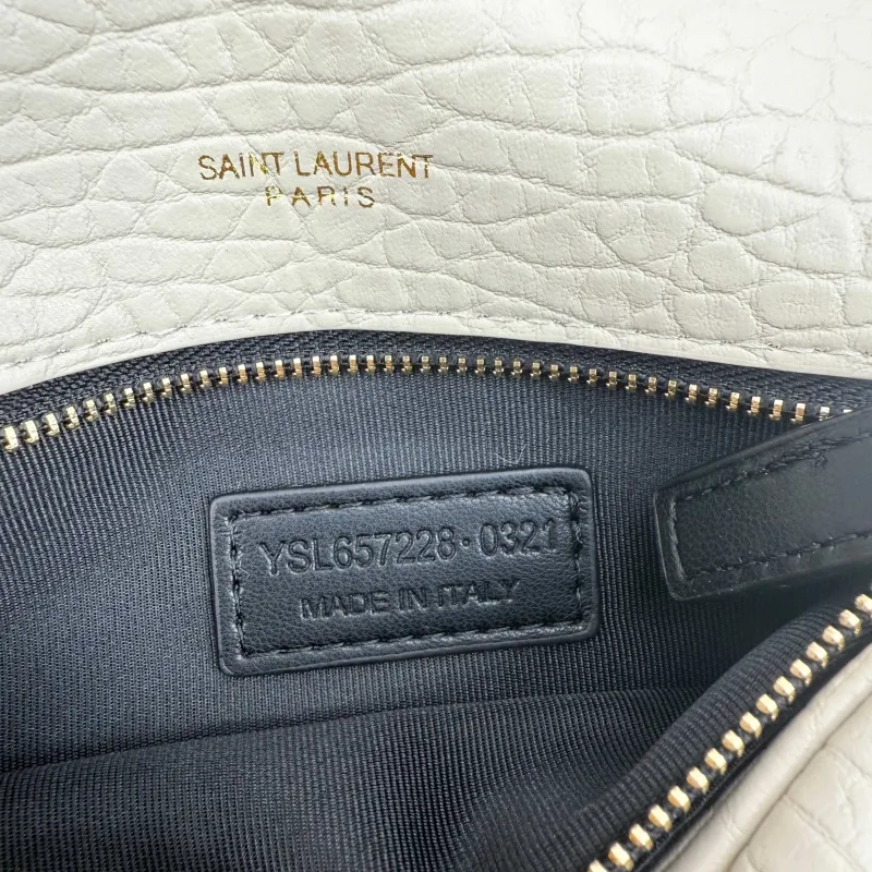 YSL Cream Top Handle Shoulder Bag 30x15x5cm 332 - Image 9