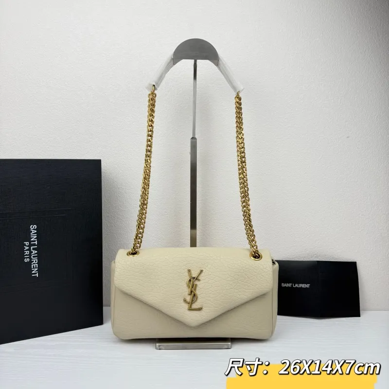 YSL Cream Chain Shoulder Bag 336