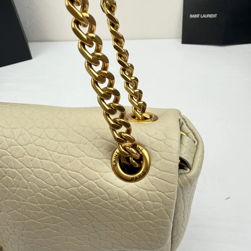 YSL Cream Chain Shoulder Bag 336 - Image 6