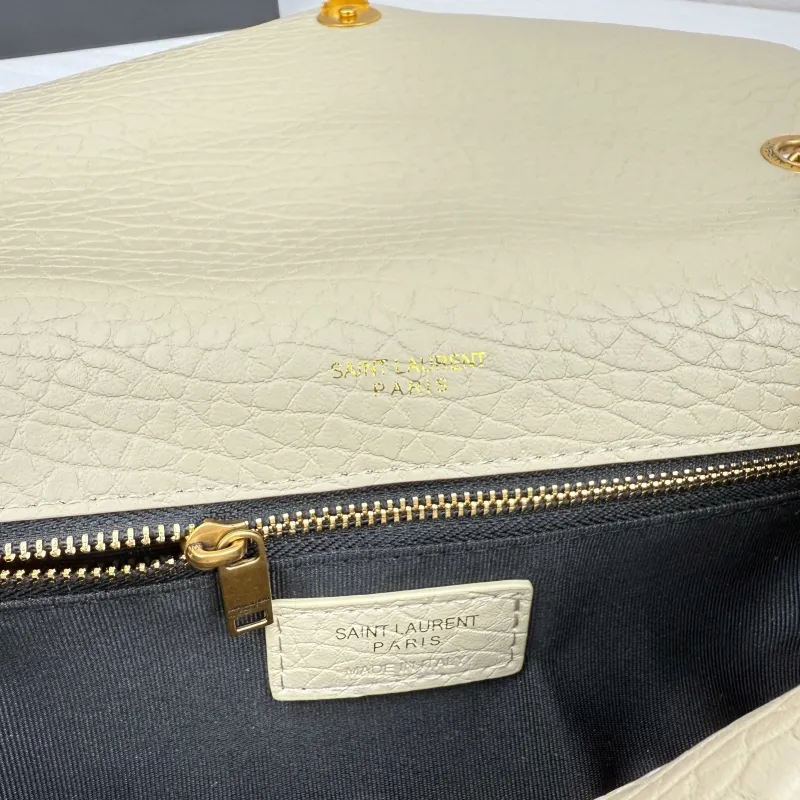YSL Cream Chain Shoulder Bag 336 - Image 8