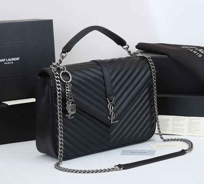 Alternative view of Saint Laurent Black Top Handle Shoulder Bag 347