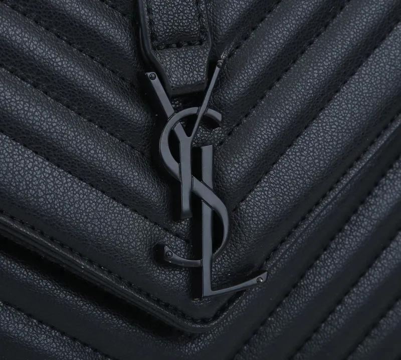 Saint Laurent Black Quilted Top Handle Chain Bag - Image 3