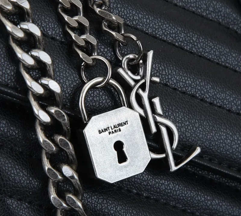 Saint Laurent YSL Black Quilted Top Handle Bag - Image 4