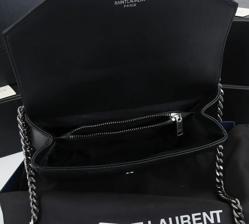 Saint Laurent YSL Black Quilted Top Handle Bag - Image 8