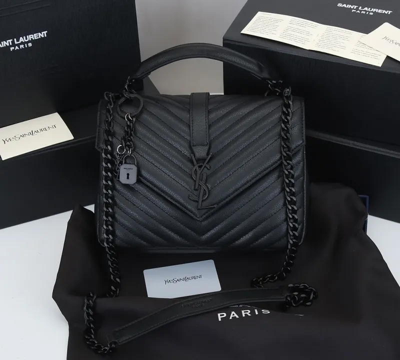 YSL Black Top Handle Bag 351