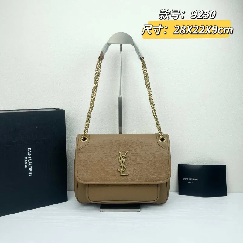 Saint Laurent Tan Chain Shoulder Bag 9250 28X22X9cm
