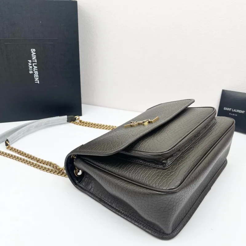 YSL Dark Gray Chain Shoulder Bag 9250 - Image 4