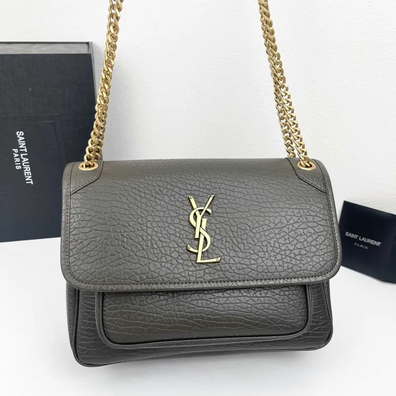 YSL Dark Gray Chain Shoulder Bag 9250 - Image 5