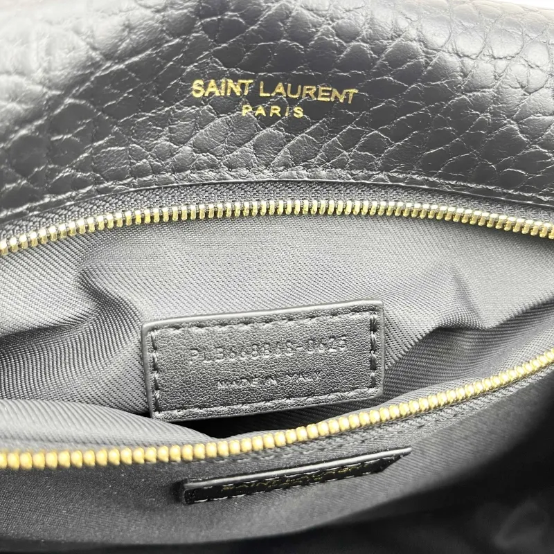 YSL Black Leather Chain Shoulder Bag Model 9250 Size 28x22x9cm - Image 9