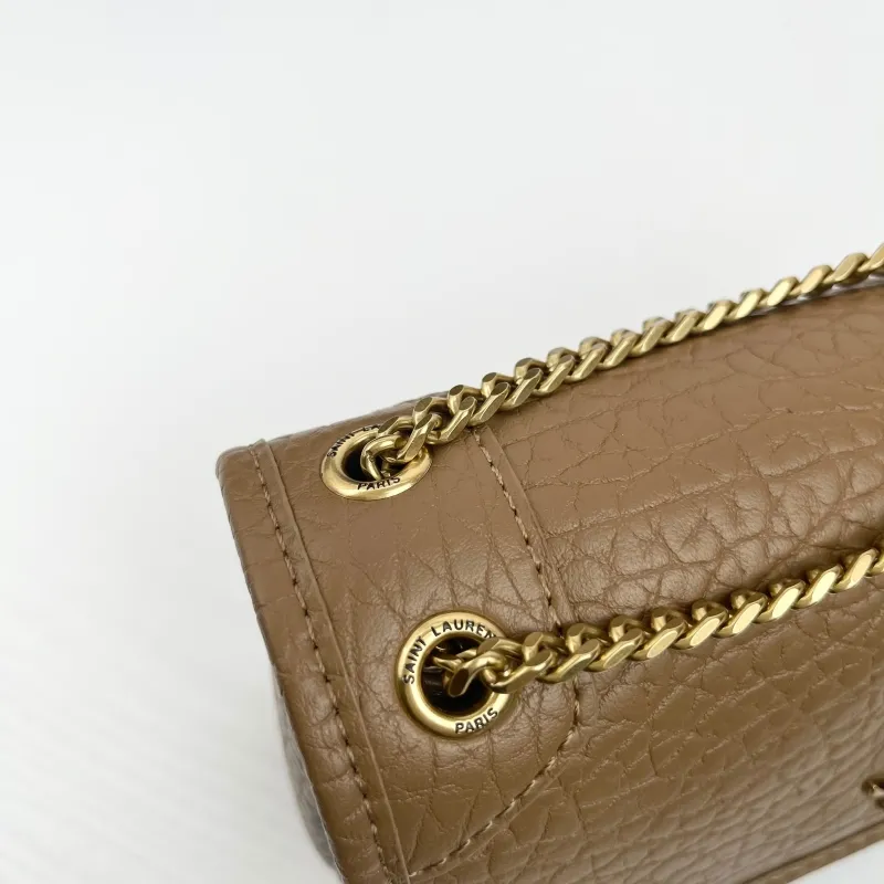 Saint Laurent Brown Chain Shoulder Bag 366 - Image 6