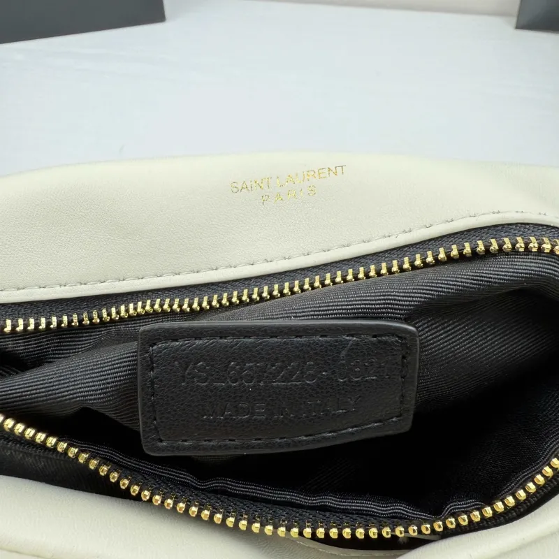YSL White Top Handle Shoulder Bag 371 - Image 9