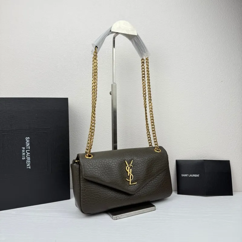 Alternative view of YSL Dark Olive Chain Shoulder Bag 374