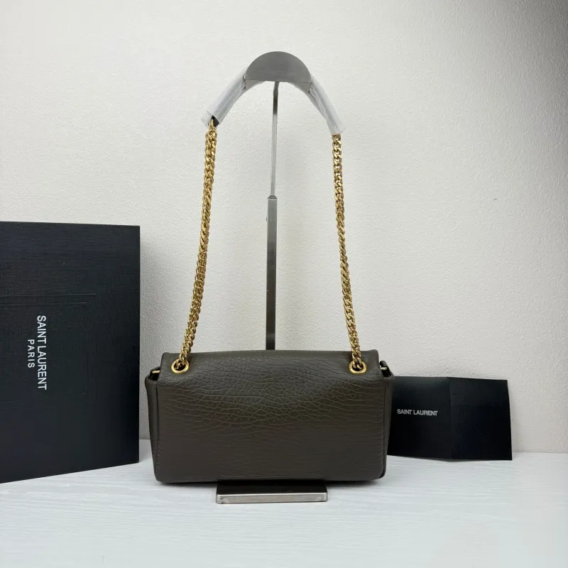 YSL Dark Olive Chain Shoulder Bag 374 - Image 3