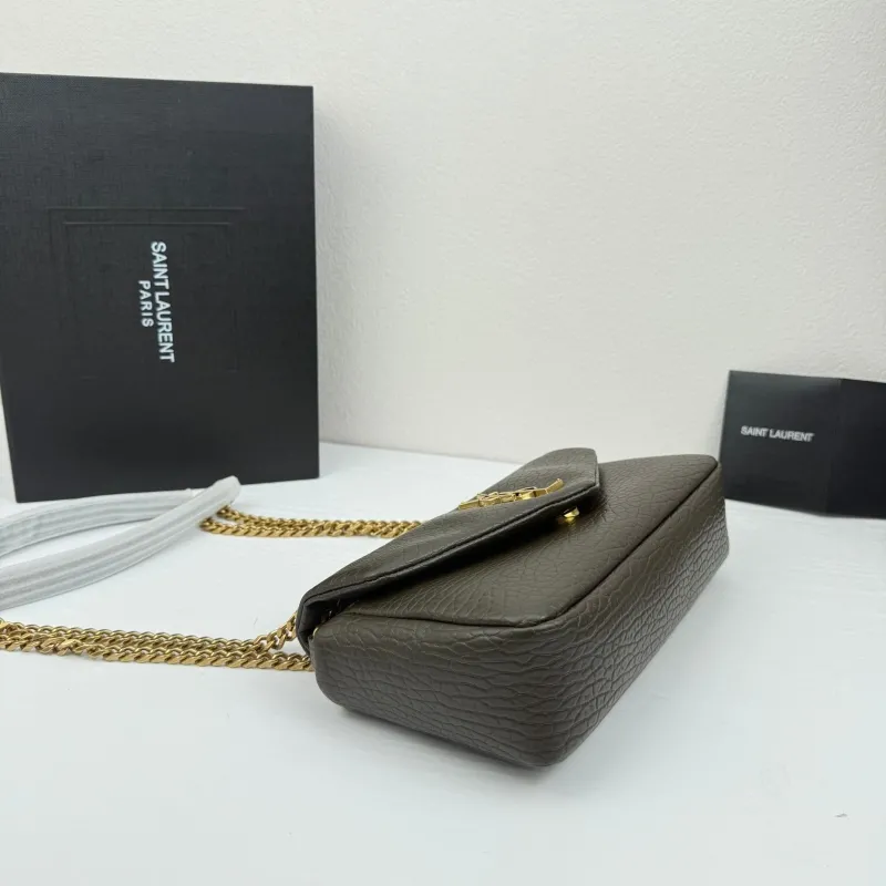 YSL Dark Olive Chain Shoulder Bag 374 - Image 4