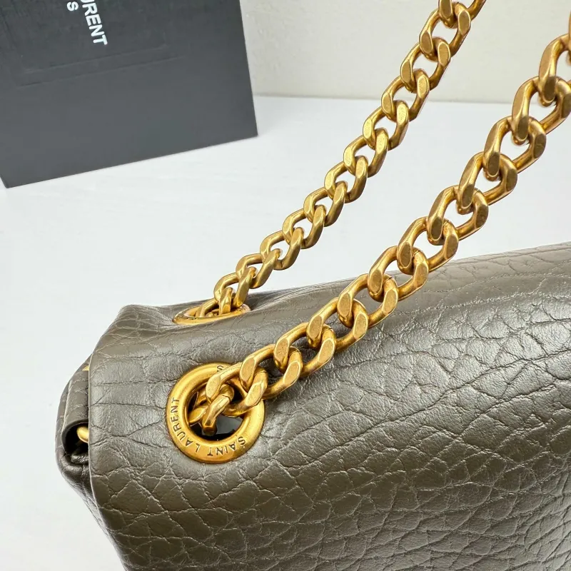 YSL Dark Olive Chain Shoulder Bag 374 - Image 6