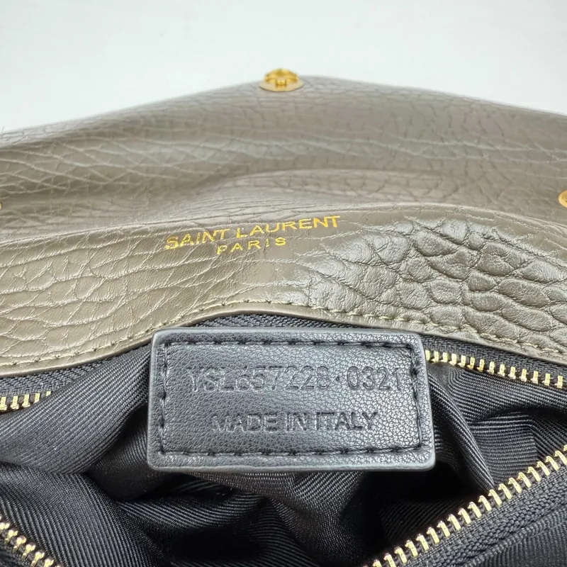 YSL Dark Olive Chain Shoulder Bag 374 - Image 9