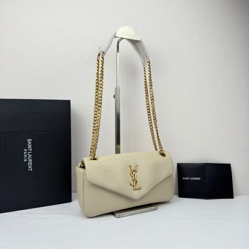 Alternative view of YSL Cream Leather Chain Shoulder Bag 376