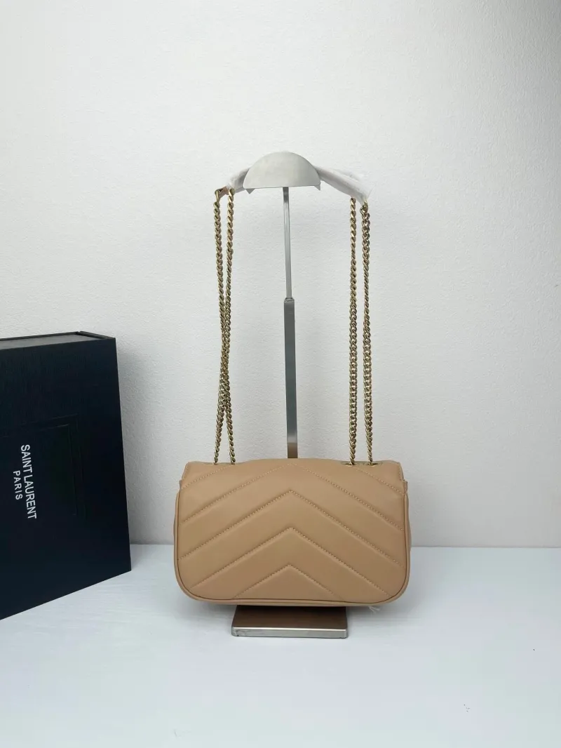 YSL Beige Top Handle Chain Shoulder Bag 379 - Image 3