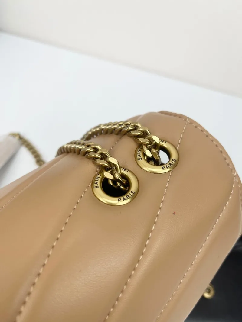 YSL Beige Top Handle Chain Shoulder Bag 379 - Image 6