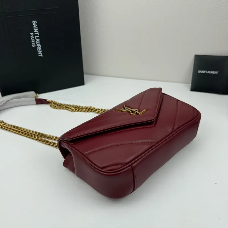 YSL Maroon Chain Shoulder Bag 381 - Image 4