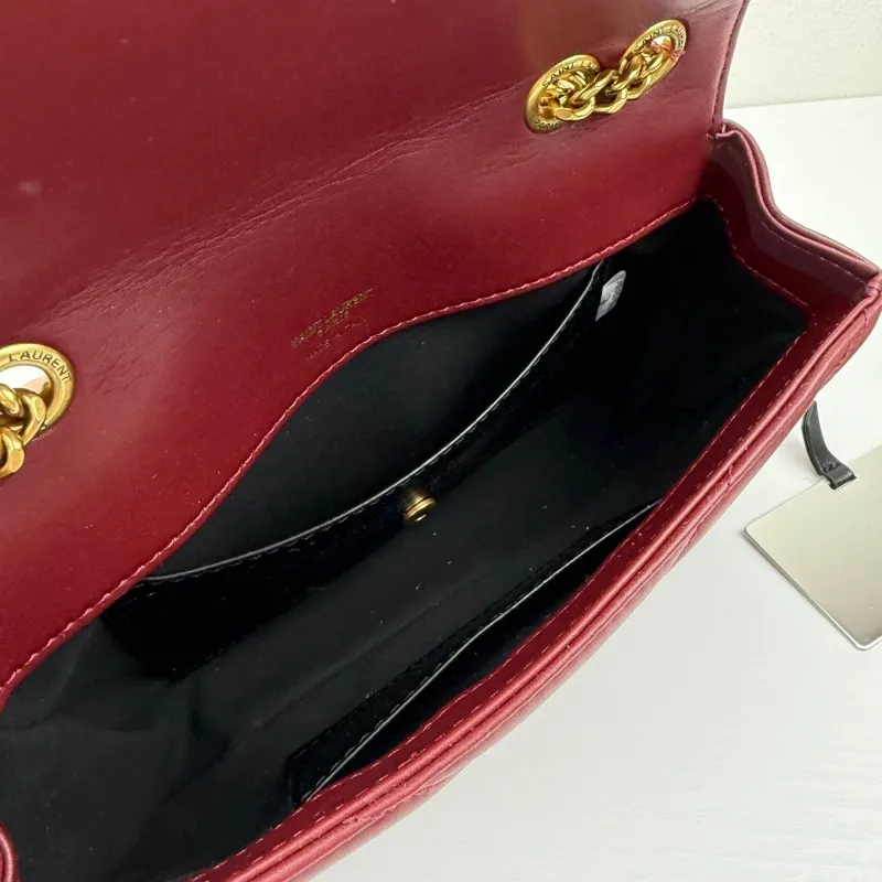 YSL Maroon Chain Shoulder Bag 381 - Image 8