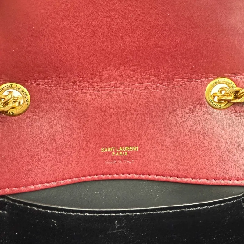YSL Maroon Chain Shoulder Bag 381 - Image 9
