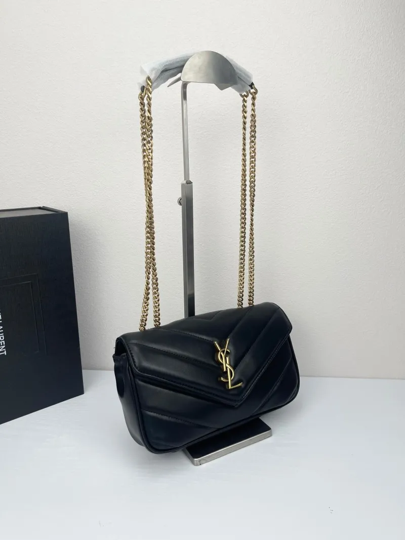 Alternative view of YSL Black Quilted Chain Shoulder Bag 382