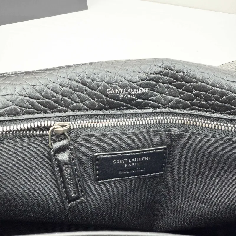 Saint Laurent Black Leather Chain Shoulder Bag 383 - Image 8