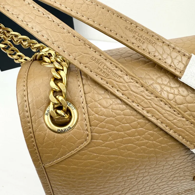 Saint Laurent Brown Leather Top Handle Bag 32X23X9cm 384 - Image 6