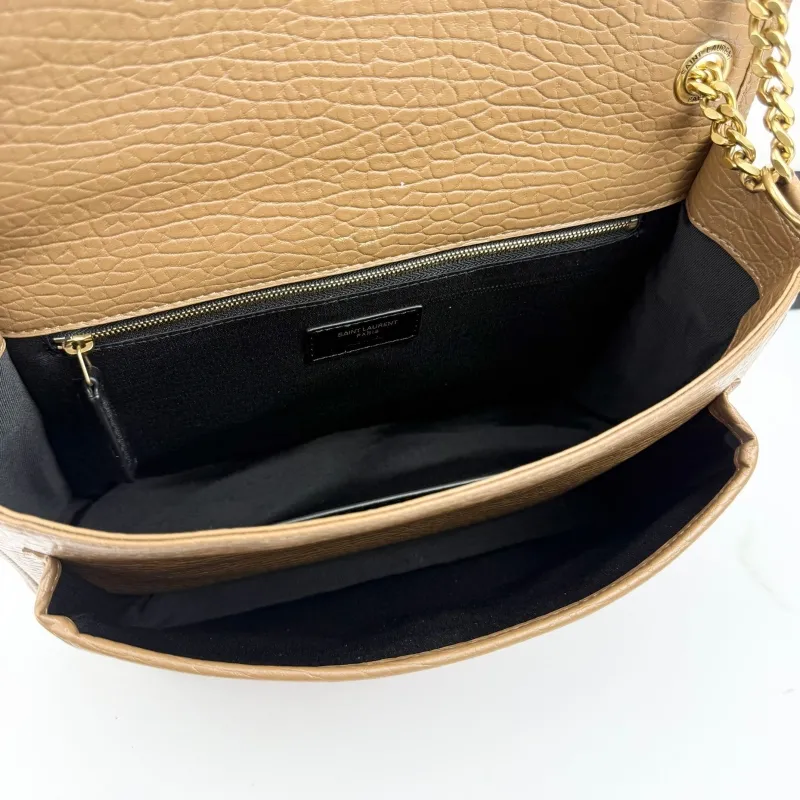 Saint Laurent Brown Leather Top Handle Bag 32X23X9cm 384 - Image 7