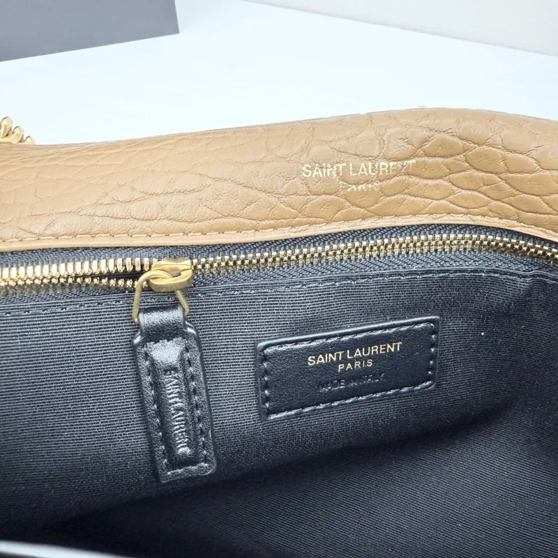 Saint Laurent Brown Leather Top Handle Bag 32X23X9cm 384 - Image 8