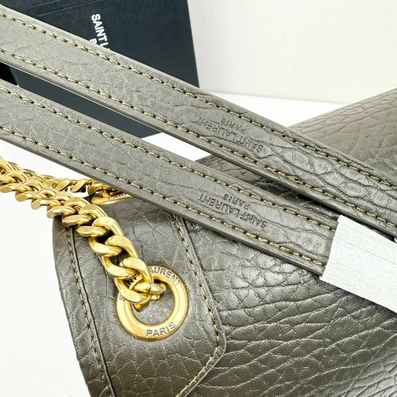 Saint Laurent YSL Dark Brown Chain Shoulder Bag 385 32x23x9cm - Image 6