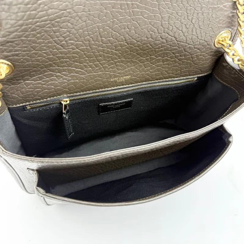Saint Laurent YSL Dark Brown Chain Shoulder Bag 385 32x23x9cm - Image 7