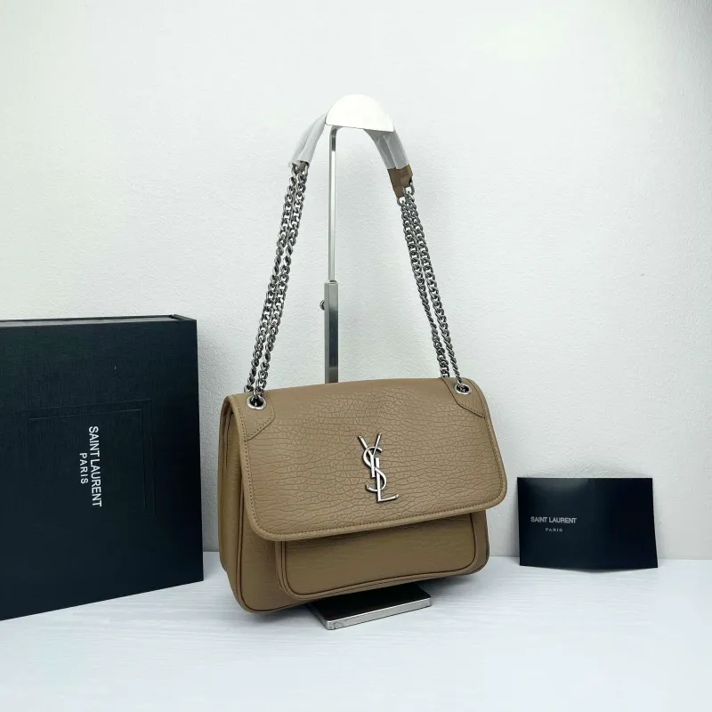 Alternative view of YSL Tan Leather Shoulder Bag Model 9250 Size 28x22x9cm
