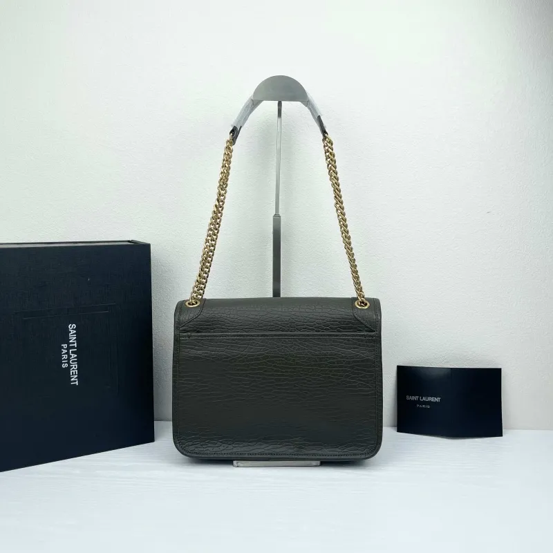 Saint Laurent 9250 Dark Gray Chain Shoulder Bag - Image 3
