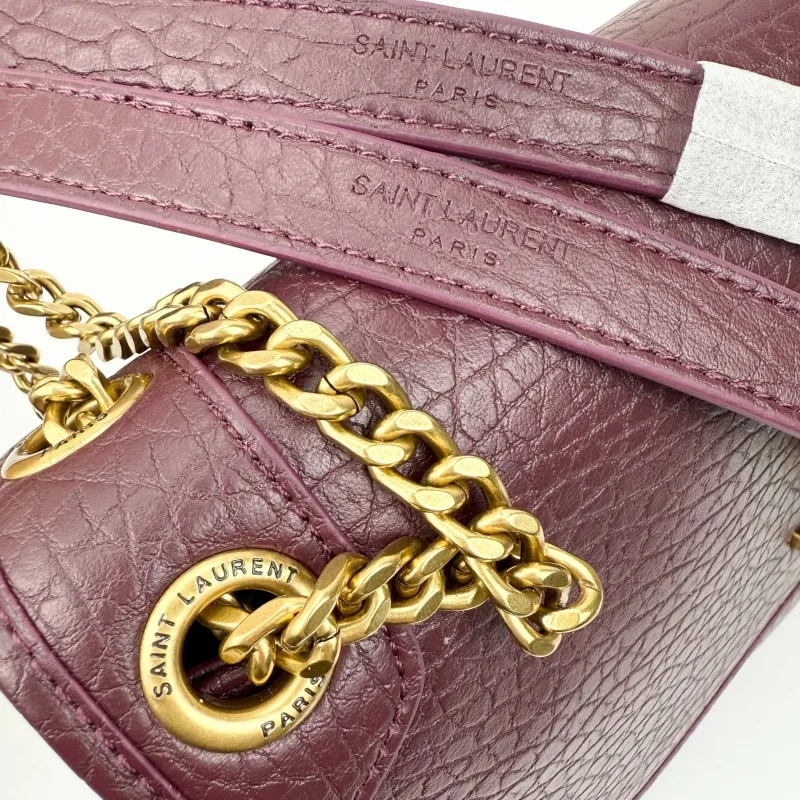 Saint Laurent Burgundy Chain Shoulder Bag 9250 - Image 6