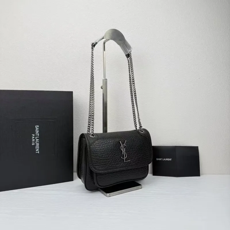 Alternative view of Saint Laurent Black Leather Chain Shoulder Bag