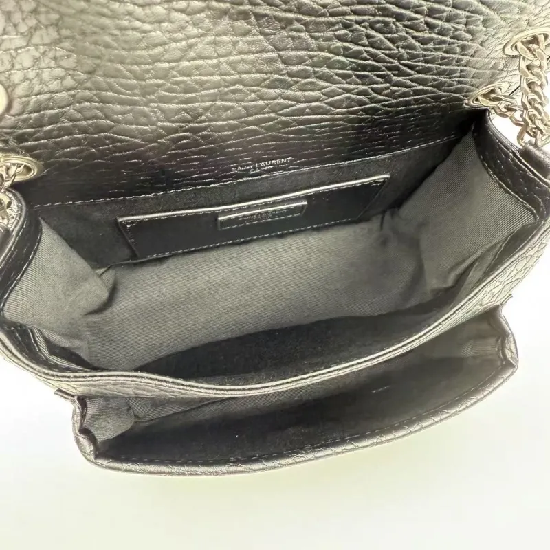 Saint Laurent Black Leather Chain Shoulder Bag - Image 7
