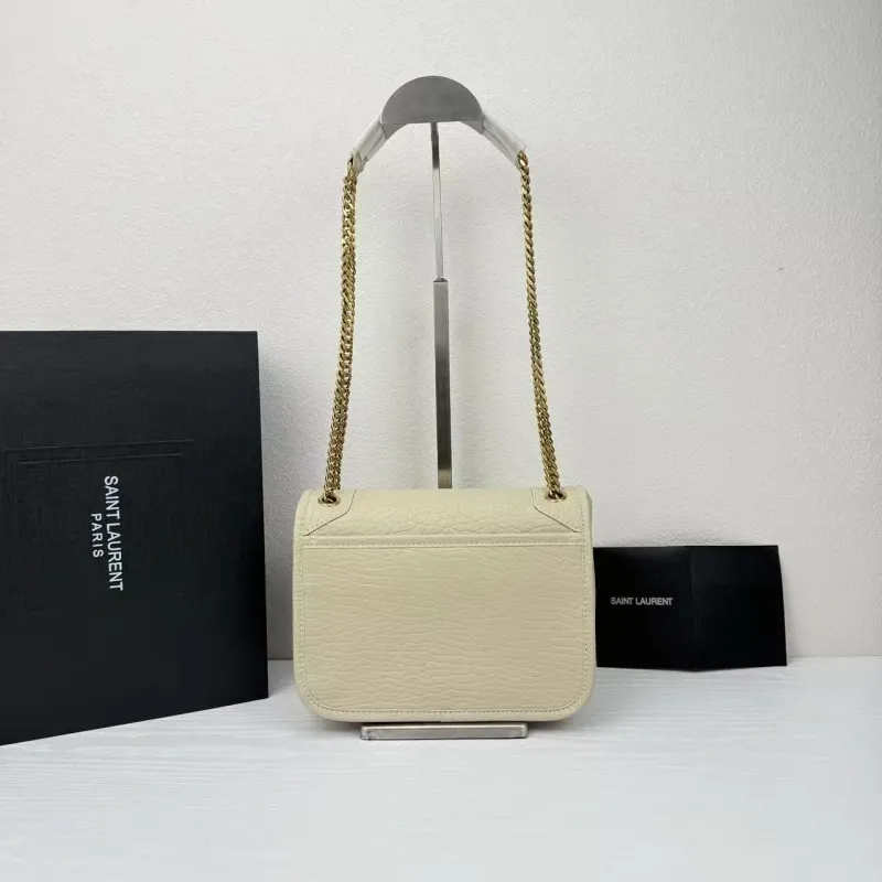 YSL Cream Top Handle Shoulder Bag 401 Size 21x16x7.5cm - Image 3