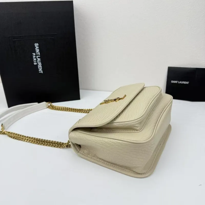 YSL Cream Top Handle Shoulder Bag 401 Size 21x16x7.5cm - Image 4