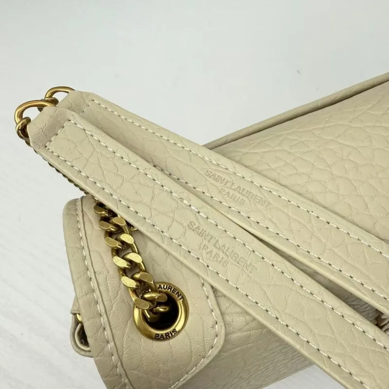 YSL Cream Top Handle Shoulder Bag 401 Size 21x16x7.5cm - Image 5